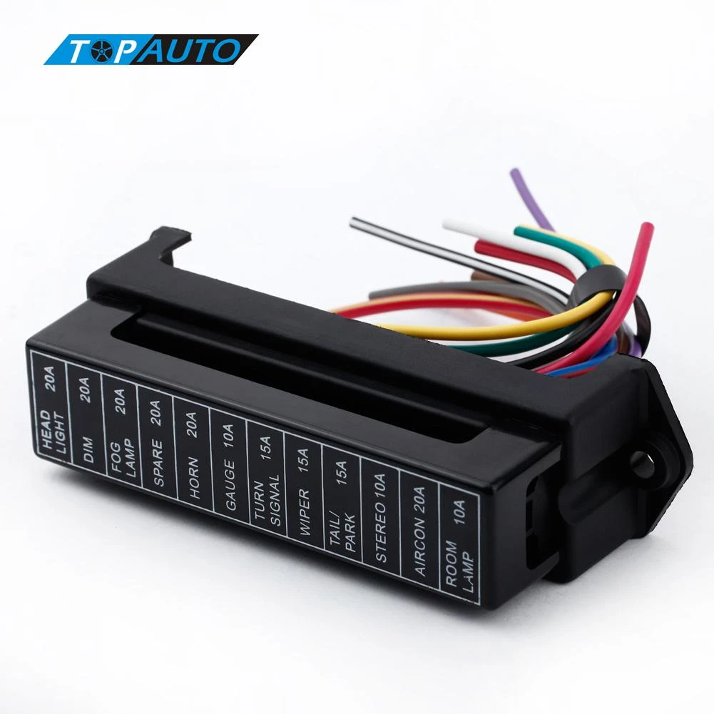 Kkmoon 12ウェイのdc 12vボルトのヒューズボックス24v 32v回路車トレーラーオートブレードヒューズボックスブロックatc Ato 2 入力12 Ouputワイヤー Box Parking Box Computerbox Mouth Aliexpress
