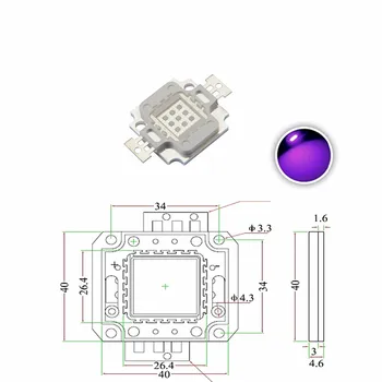 

UV Purple LED Ultraviolet Bulbs Lamp Chips 365nm 375nm 380nm 385nm 395nm 400nm 405nm 3W 5W 10W 20W 30W 50W 100W High Power Light