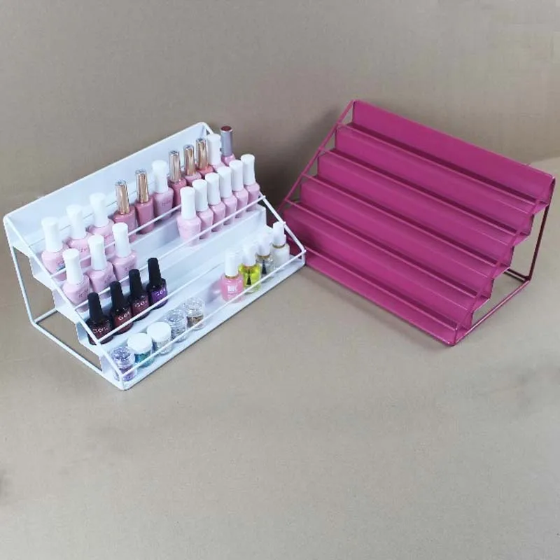 

Metal Holder Nail Polish Organizer Holders Table Top 5 Tier Display Rack Storage Design