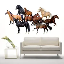 Kantoor Paarden Muurstickers TV Sofa Achtergrond DIY Muurstickers Voor Kinderen Kamers(China)
