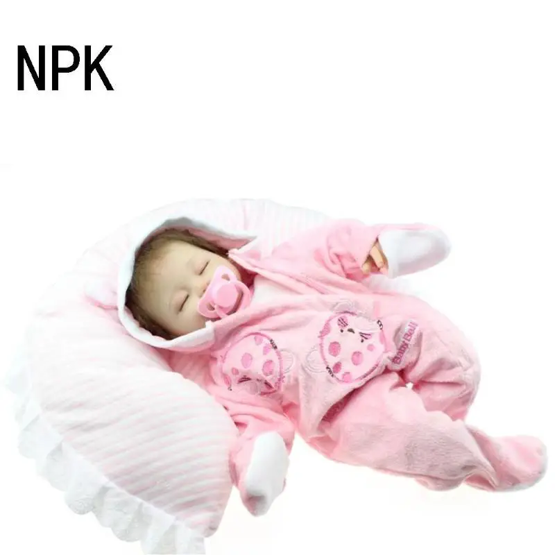 

45cm Soft Silicone Reborn Dolls Baby Realistic Doll Reborn 22 Inch Full Vinyl Boneca Baby Reborn Doll For Girls