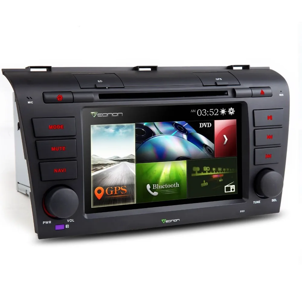7" 2DIN Car DVD GPS Player Bluetooth Touch Stereo Radio for Mazda 3