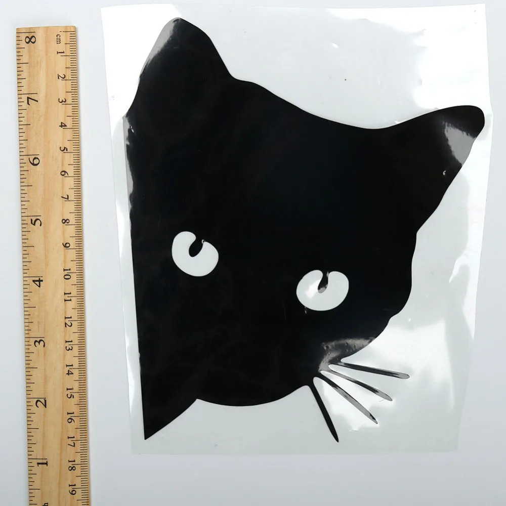 18*15CM CAT FACE PEERING Car Sticker Decals Pet Cat Motorcycle