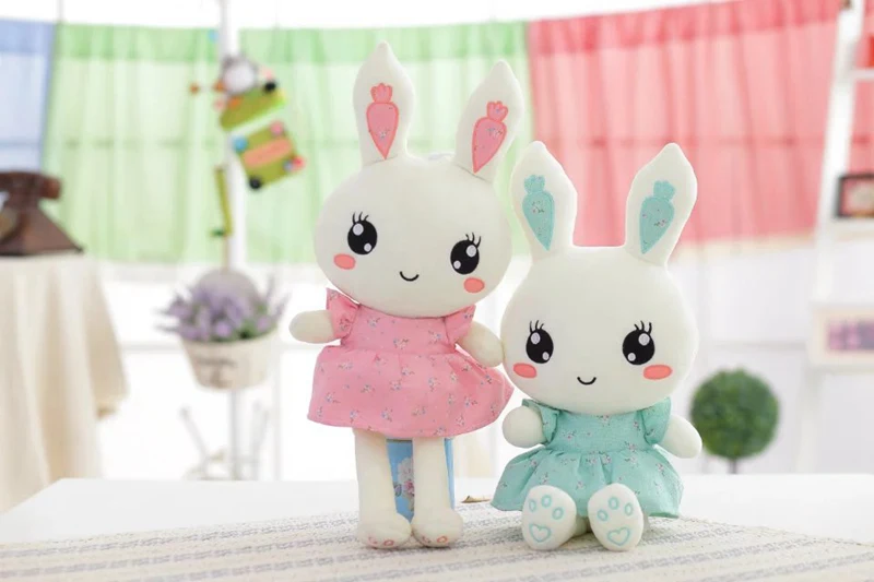 40 см милое платье кролик плюшевые игрушки кролик мягкие и плюшевые детские игрушки в виде животных кукла ребенок сопроводительный сон игрушки подарки для детей