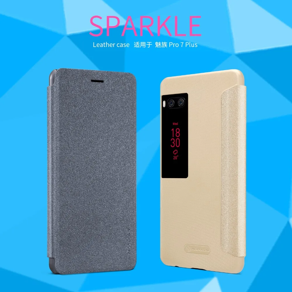 Nillkin Флип чехол для Meizu Pro 7/Pro7 плюс Sparkle Series жесткий Пластик PU кожаный 7 Чехол |