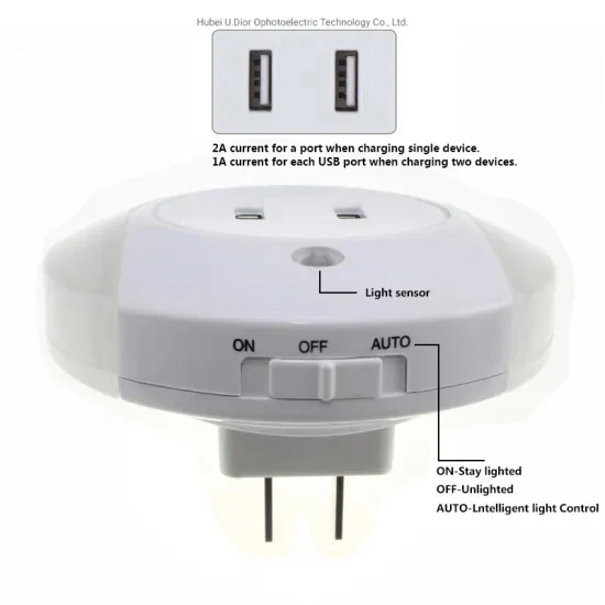 Светодиодный настенный ночник(USB зарядное устройство и датчик света