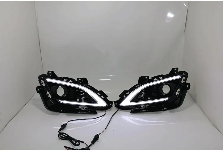 EOsuns led drl дневные ходовые огни для hyundai Elantra- с динамическим движущимся желтым поворотным сигналом