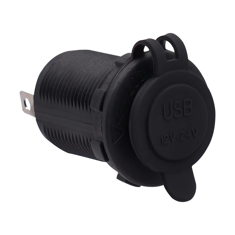Waterproof Dustproof 5V 2.1A Dual USB Car Power Charger Adapter Blue LED 12-24V for Car Truck Boat Motorcycle Cigarette Lighter  (1)