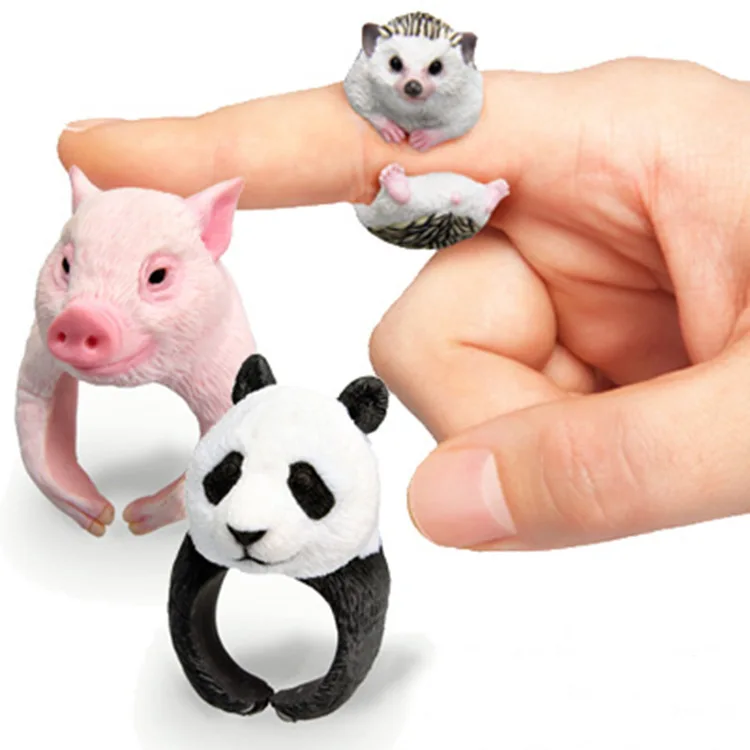 Регулируемое кольцо с животным, обручальное кольцо, забавный Женский Тренч, женское 3D кольцо с животным, панда, кольца с собакой, для женщин, тигр, ящерица, животное, подарок