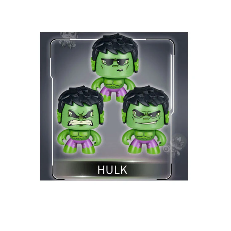 Hasbro Marvel Mighty Muggs крутая голова изменение лица Фигурки Игрушка Капитан Америка Железный человек Халк модель человека-паука игрушка куклы - Цвет: 6