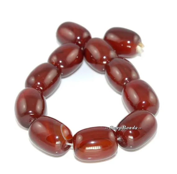 18MM Carnelian Red Agate Gemstone Drum Barrel 18X14MM Loose Beads 8 inch Half Strand (90164715-16) | Украшения и аксессуары