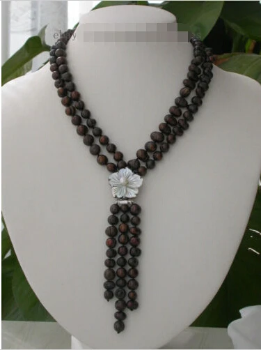 

fast 2strands 10mm chocolate cultured FW pearl Necklace (A0329)