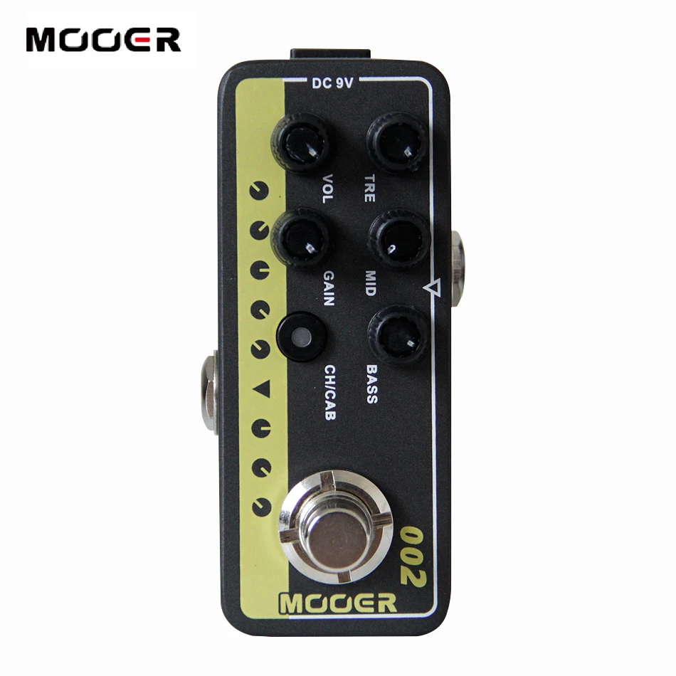 

Mooer Micro Digital Preamp 002 UK Gold 900 3 Band EQ Gain and Volume Controls Guitarra Pedal with 2 Different Modes