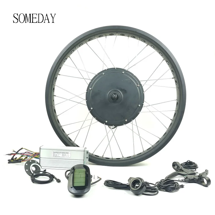 

SOMEDAY BLDC Electric Bicycl fat tire conversion kit with LCD6 display 48V1500W EBIKE snow bike Rear Rotate Hub Motor