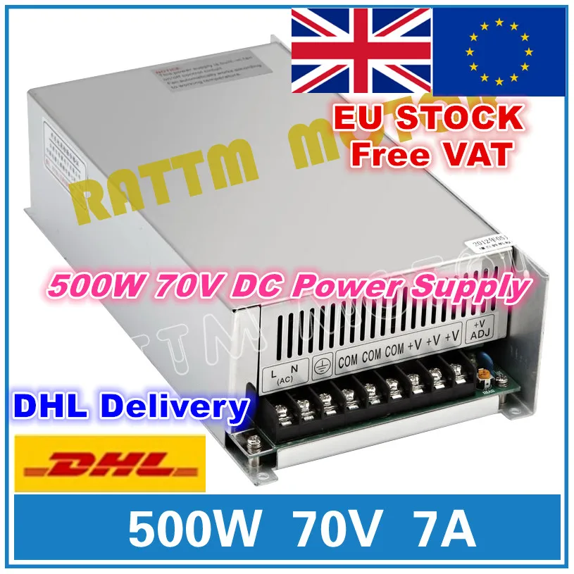 

[EU STOCK]500W 70V DC Switching Switch Power supply DC Power CNC Router Single Output Foaming Mill Cut Laser Engraver Plasma 20A