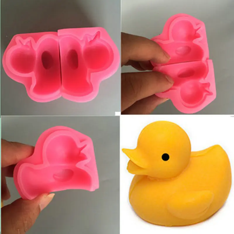 Buy 2pcs Cute Duck Shape Craft Art Soap Silicone Mold
