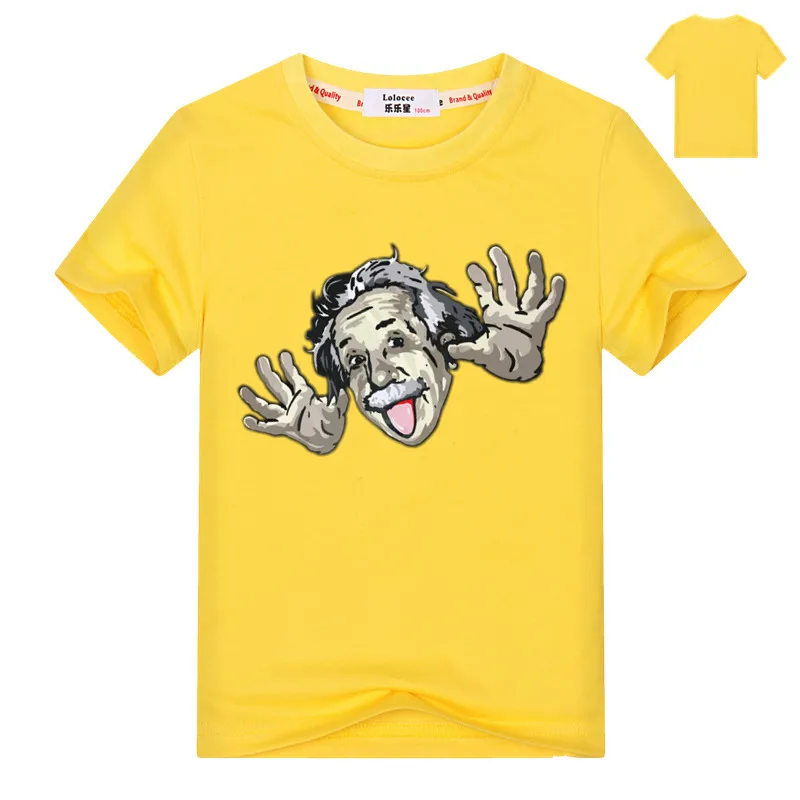 Comical alber толстовка с изображением Эйнштейна для мальчиков весна осень Забавный хлопковый топ пуловер с длинными рукавами толстовки тонкая Базовая куртка - Цвет: Yellow