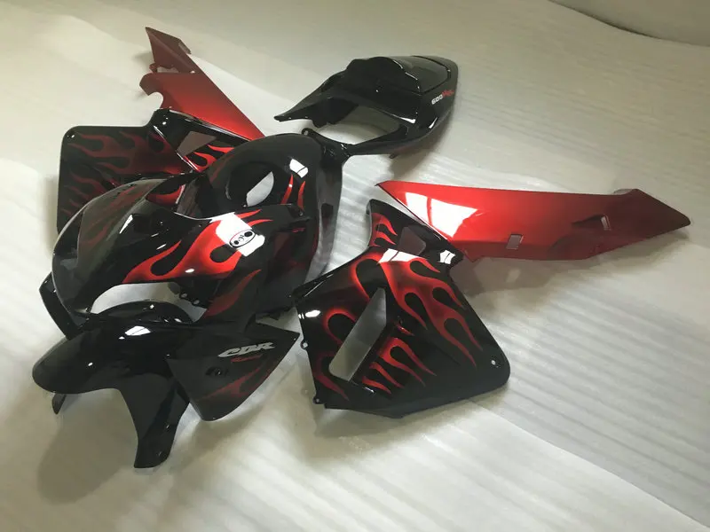 Мотоцикл обтекатель комплект для HONDA CBR600RR F5 05 06 CBR 600RR CBR 600 RR 2005 2006 ABS корпус с красным пламенем Обтекатели+ подарки HD33