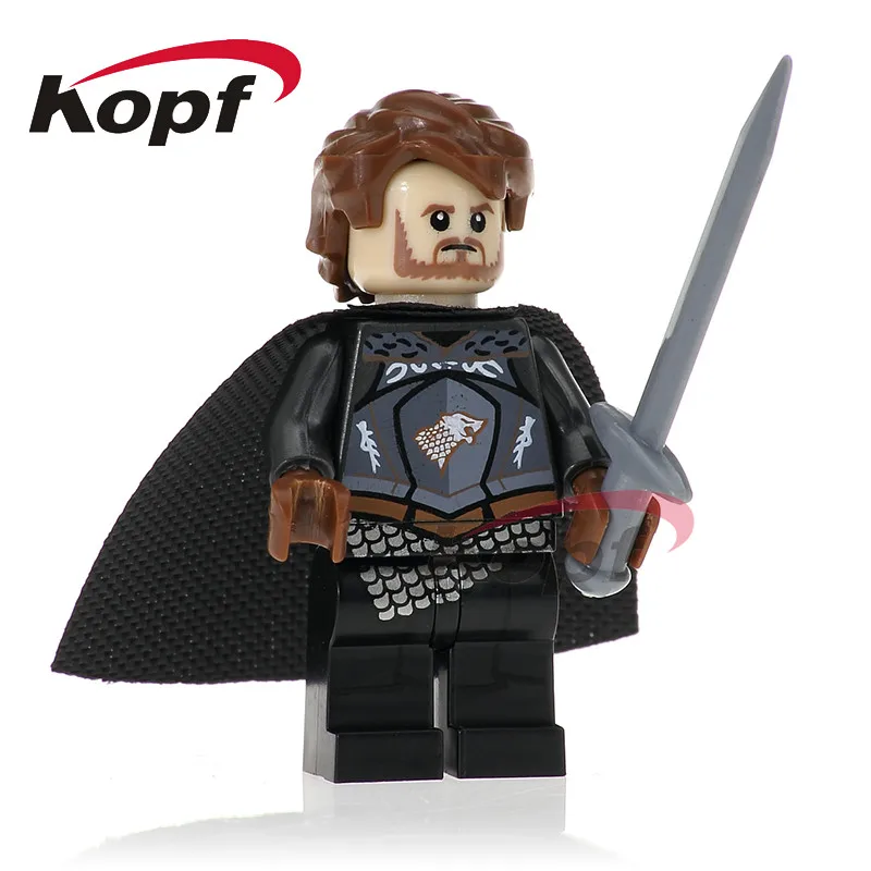 

Single Sale Game of Thrones King of North Robb Stark Grey Wind Tyrion Lannister Ice and Fire Building Blocks Kids Toys PG1054