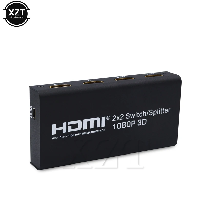 

Free Shipping 1PSC 3D HDMI Switcher HDMI Splitter Full HD 2x2 HDMI Switch Splitter Universal 10M Input Distance Support 1080P