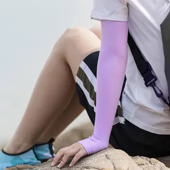 

2Pcs Arm Sleeves Warmers Safety Sleeve Sun UV Protection Sleeves Long Arm Cover Cooling Warmer for Running Golf Cycling Summer