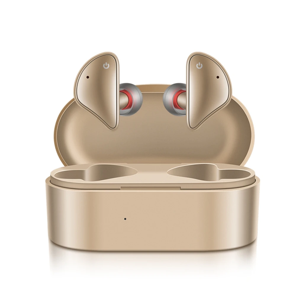 TWS D011 Стерео шумоподавление беспроводные наушники Bluetooth 5,0 наушники бинауральная Спортивная гарнитура с микрофоном - Цвет: Gold