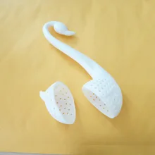 1 шт. белый Чайный фильтр Лебедь ложка Сито высокое качество свободный лист мешок-сито кружка "друзья" применяется