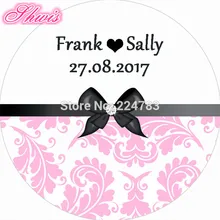 100 шт свадебные бумажные наклейки на заказ имя и Дата украшения для свадебных подарков конверт уплотнения Boda Pegatina