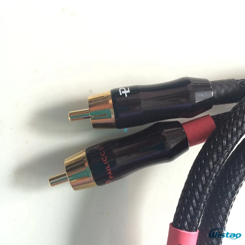 IWISTAO HIFI RCA кабель стерео Budweiser разъем Choseal 4N аудио руководство 0 5 м 1 2 черный DIY