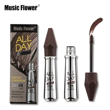 Музыкальный цветок 4 цвета натуральный тонированный крем для бровей оттенок глаз макияж бровей Татуировка водостойкая 24HR долговечная кисть для бровей