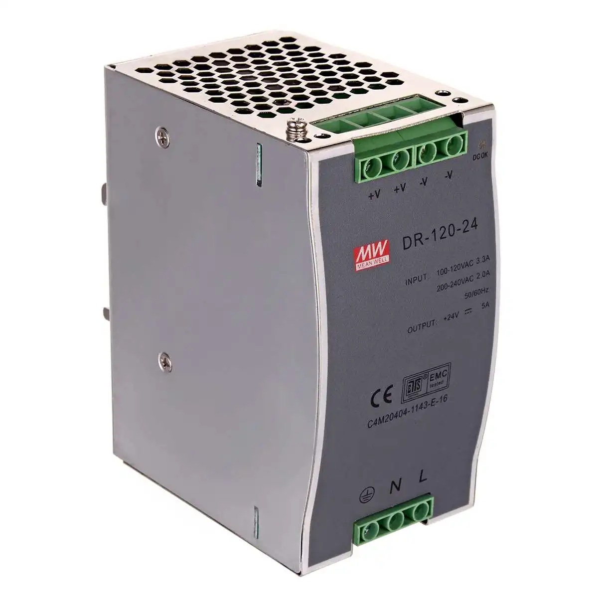 

120W 24VDC Din Rail Mounted 5A Output Power Industrial Metal Switching Power Supply Supplier Steady Power Supply Enclosure Smps