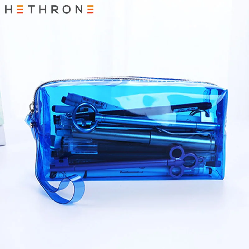 Hethrone прозрачный пенал Чехол для письма чехол для школы канцелярская сумка каллиграфия креативные узкие яркого цвета чехол