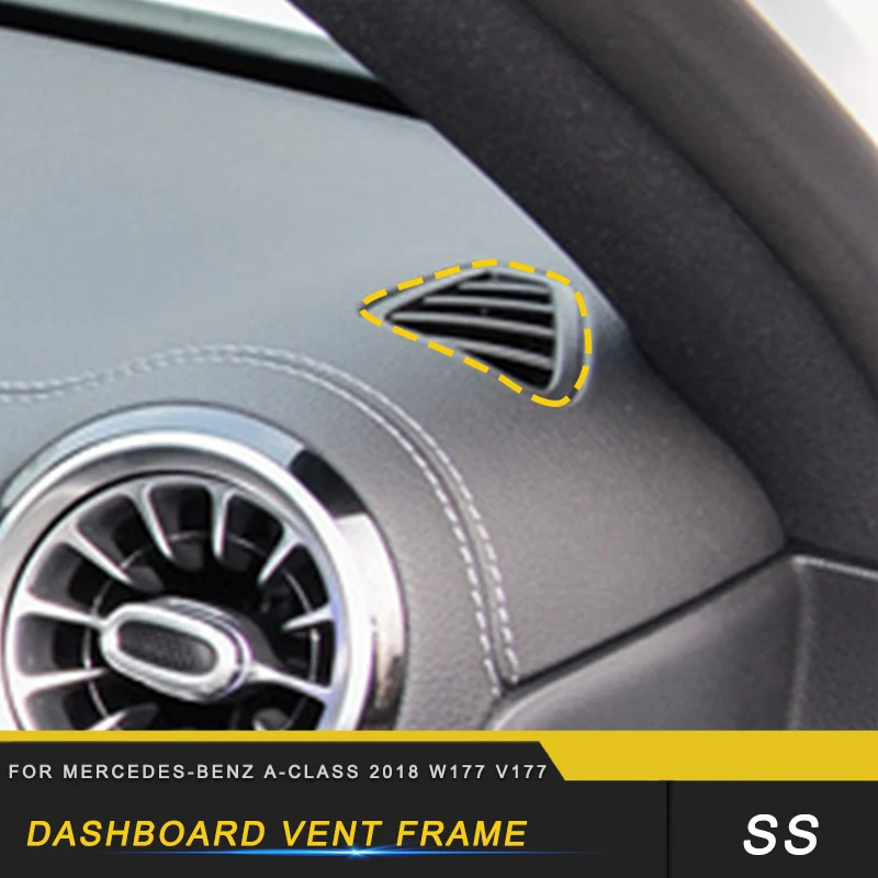 

Auto Car Dashboard Vent Frame Trim Sticker Cover Accessories for Mercedes-Benz A-Class 2018 W177 V177