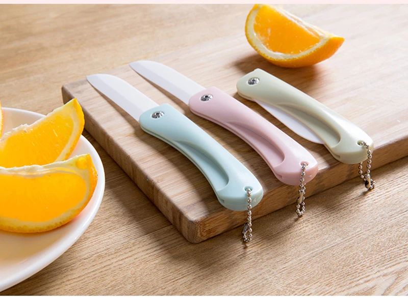 TUUTH Folding Ceramic Knife 3 inch Colorful Handle Fruit Ceramic Paring Kitchen Knife Accessories A5