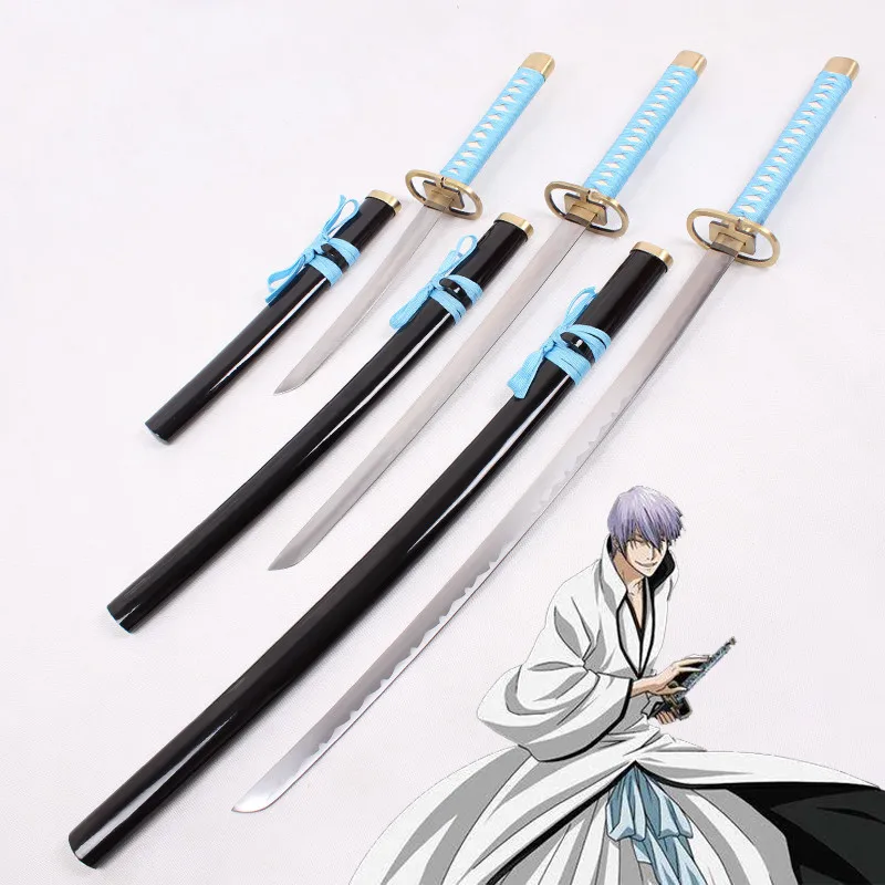

Free Shipping Cosplay Bleach Anime Sword Gin Ichimaru Wooden Sword Cosplay Props Katana for Comic Decorative Cosplay Show