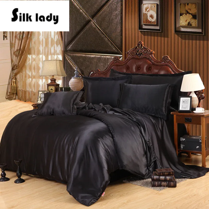 35momme 100 Pure Mulberry Silk Bedding Set 4pcs Bedclothes 4pcs Full