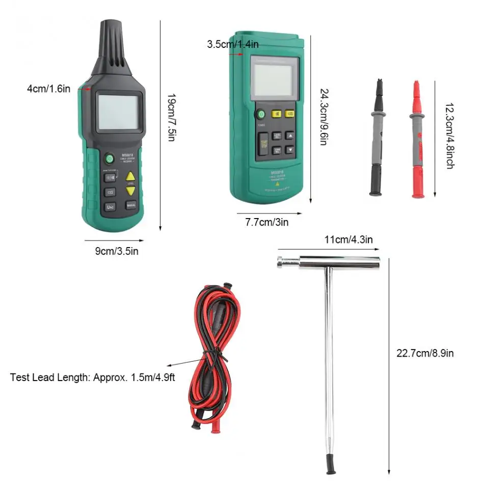 1 компл. Porfessinal кабель локатор MS6818 12 V-400 V AC/DC кабель локатор металлоискатель трубы тестер Линии Трекер