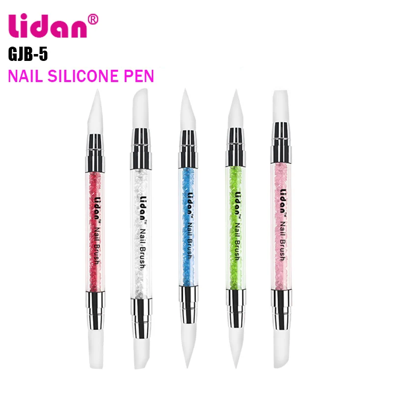 

5 Pcs Nail Brushes Silicone Pen Scraping Pens Hollow Engraving Pens Nail Soft Silicone Embossing Pen Nail Tools