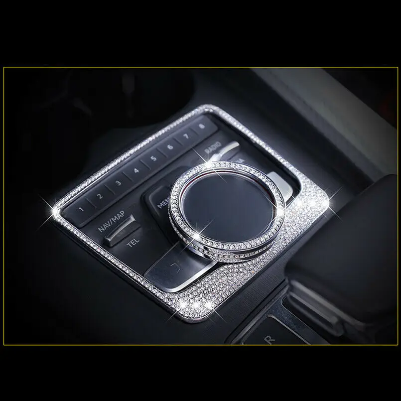 Для Audi 17-19 A4L/A5 горный хрусталь Автомобильная Мультимедийная декоративная рамка наклейка