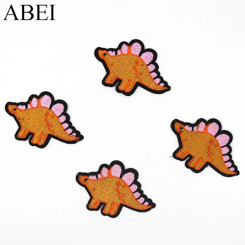 

10pcs/lot Diy Boy Apparel dinosaur Patches Iron On Cartoon Animal Appliques Sewing Kids Jeans Coats Badge Handmade Stickers