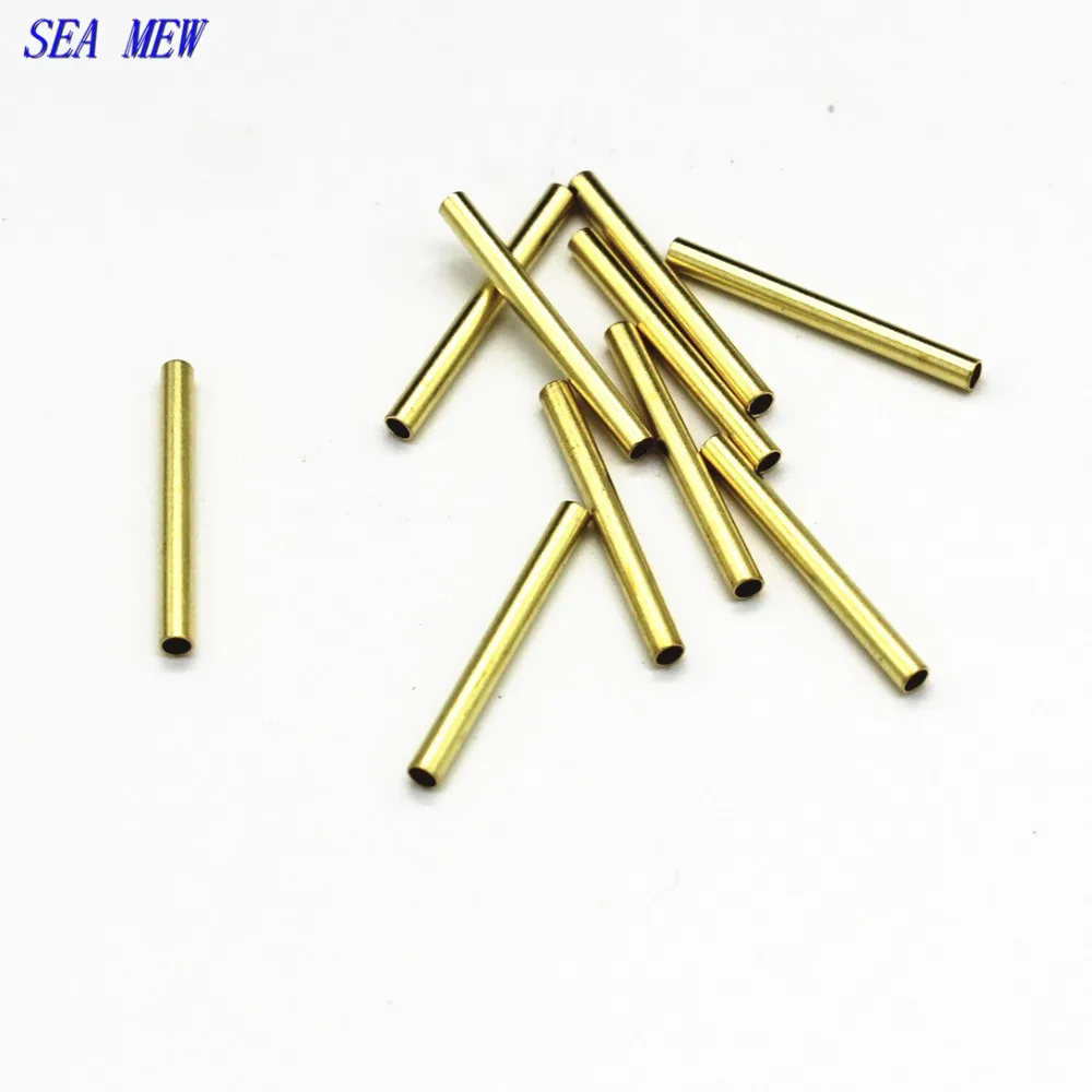 cheap 100 PCS Metal Raw Brass Cylinder Tube Beads Connectors DIY Findings For Jewelry Making 2.5mm*15mm 2mm*30mm 3mm*40mm 2mm*20mm