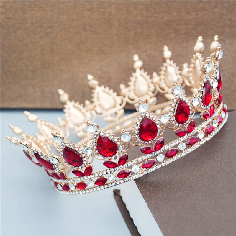 

Quality Round Bridal Tiara Crown for Women Wedding Hiar Jewelry Crystal Tiaras and Crowns Headpieces Queen Fashion Diadem Bride