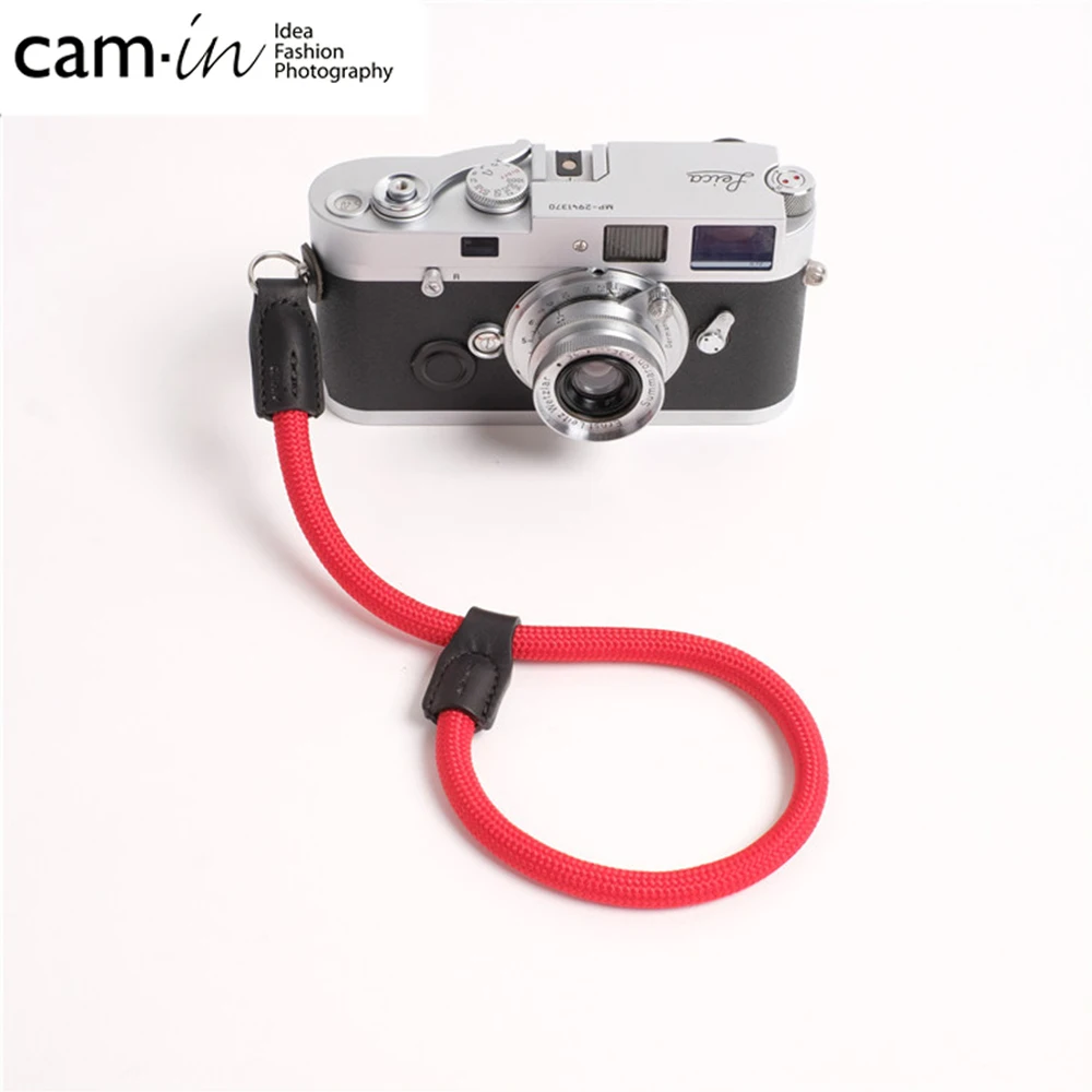 cam in New arrival DWS 001 High strength nylon rope Cowskin Camera Wrist Strap Leather DSLR