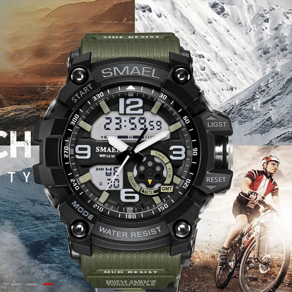 

Sports Watches for Men Waterproof Digital Watch LED Men's Wristwatch Clock Man Montre Homme Big Men Shock SMAEL Watches Military