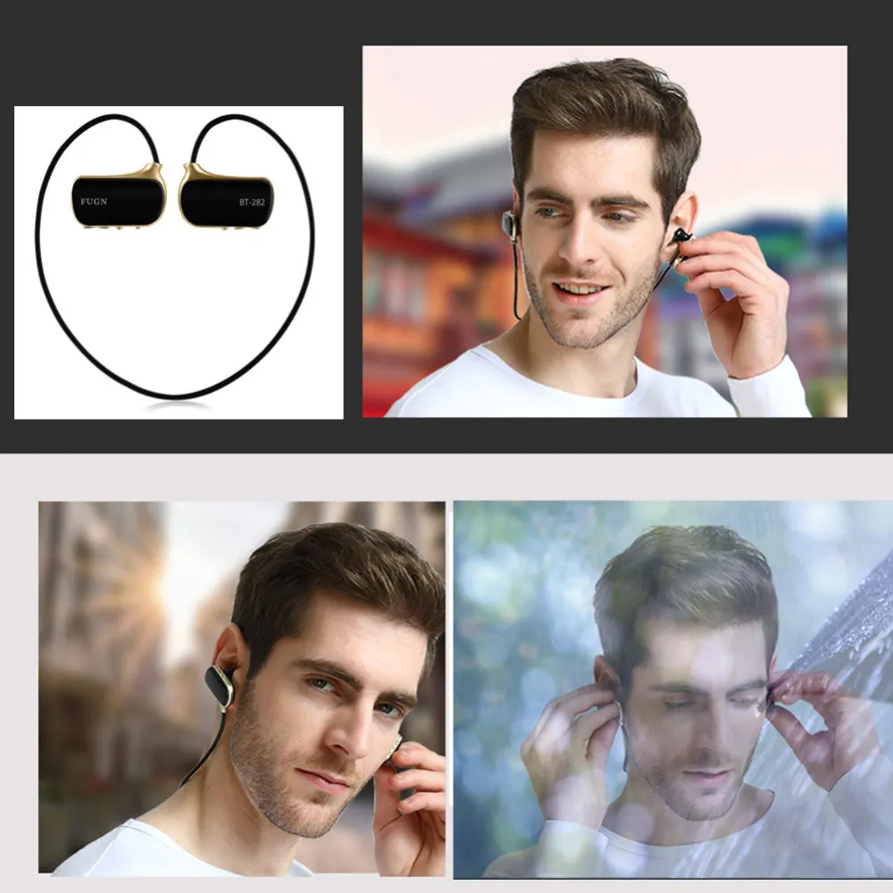 New Wireless Bluetooth Earphone headphones Ear hook waterproof headsets Blutooth Sports earphones with mic Headphones for phone