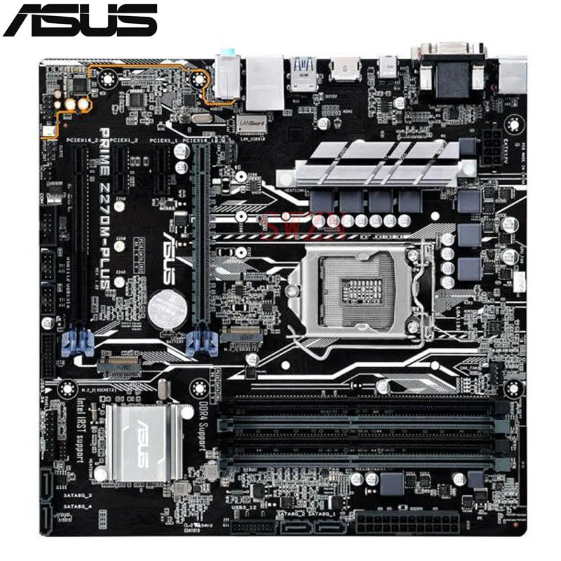

original New Desktop motherboard For ASUS PRIME Z270M-PLUS LGA 1151 i7i5i3 4*DDR4 support 64G 4*SATA III 2*M.2 Micro ATX