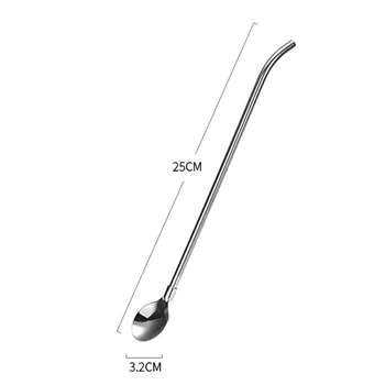 Творческий прочный нержавеющая сталь Многоразовые питьевой соломы фильтр ложка кофе Тыква металлический Чайный фильтр посуда бар кухонный инструмент - Цвет: 4
