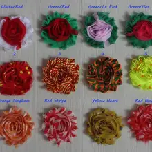 30y 2." печатается Потертый шифон цветы для девочек повязка на голову, шифон потертые цветы для девочек аксессуары для волос