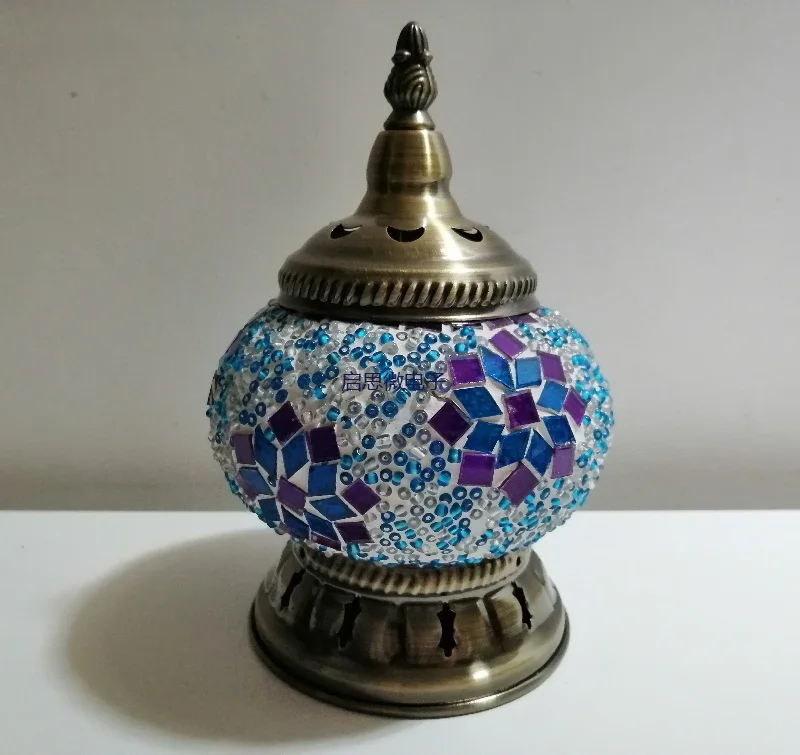 Новейшая E14 ручная инкрустированная стеклянная мозаика для спальни гостиной декоративные ночные лампы в средиземноморском стиле лампы в турецком стиле
