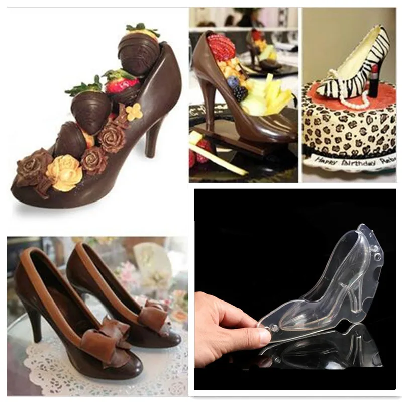 DIY 3D Cute Stereo Lady's Shoes Fondant High Heel Shoe Chocolate Mold Baking Candy Mould Sugar